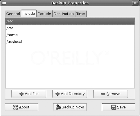 Ubuntu Hacks. Simple Backup. Указываем директории, для которых нужны резервные копии