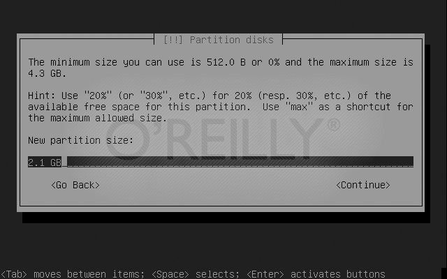 Инсталляция Ubuntu. Выделение места для Linux