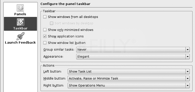Ubuntu, KDE, группирование в панели задач