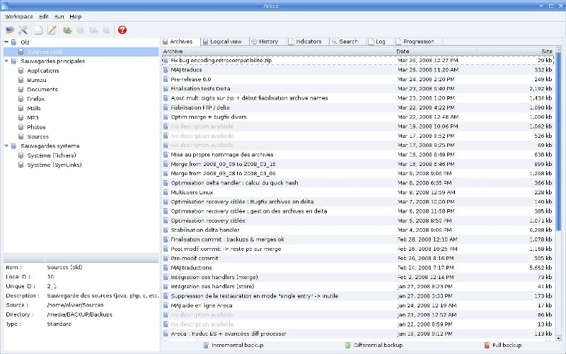 Areca Backup
