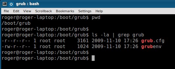 Boot grub