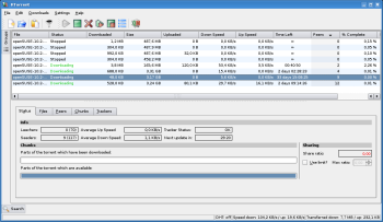BitTorrent-клиент KTorrent. Click to enlarge BitTorrent-клиент KTorrent
