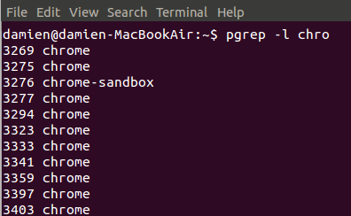 использование pgrep вместе с pkill