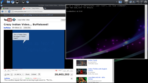 Работа YouTube в MadBox Linux