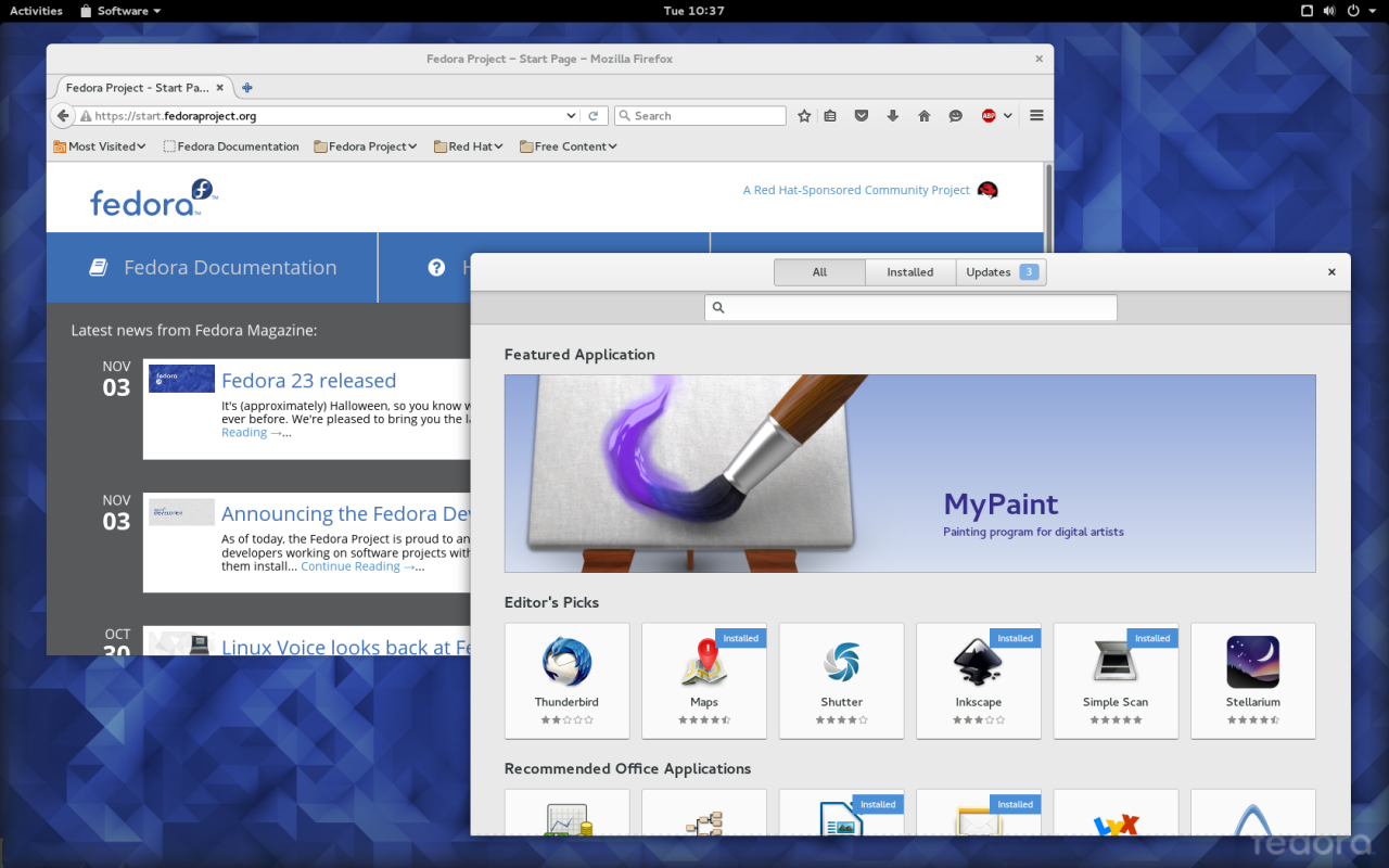 Что нового в в версии 23 дистрибутива Fedora Workstation