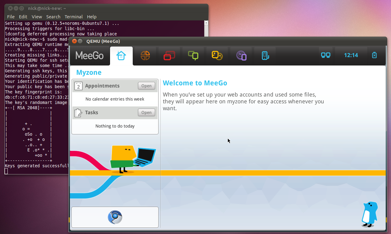 MeeGo: Установка среды исполнения