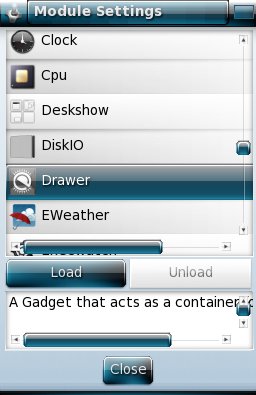 Модуль Drawer в e17