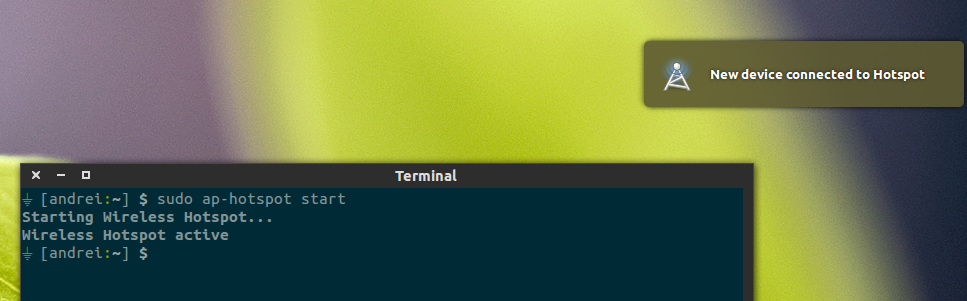 Hotspot в Ubuntu: Отсутствие подключения