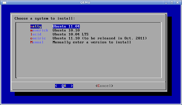 Выбор версии Ubuntu