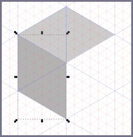 Inkscape: рисуем боковую грань куба