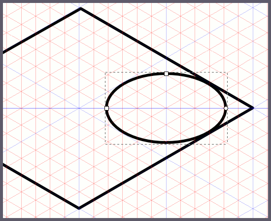 Inkscape: малый эллипс