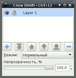 Окно Слои