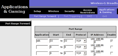 Port forwarding