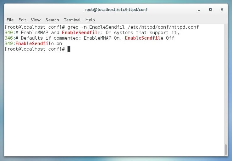 Использование утилиты grep для поиска директивы в файле конфигурации