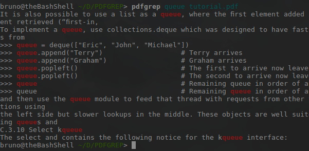 работа pdfgrep