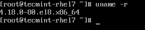 Проверка версии ядра RHEL 8