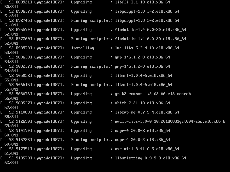 Процесс обновления RHEL
